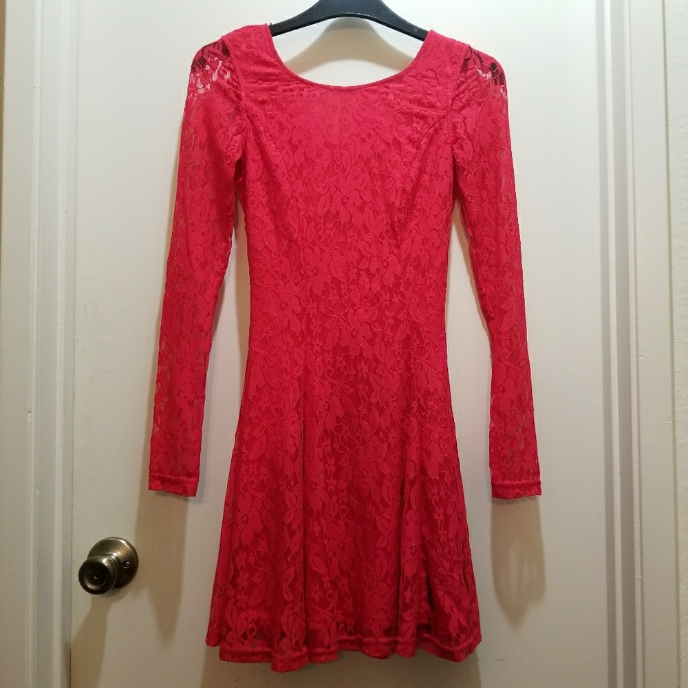 🛑GIFTED - NOT AVAILABLE FOR SALE🛑 Red Lace Dress
